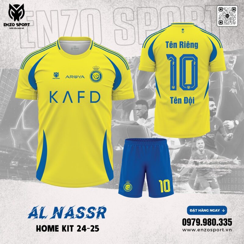 Áo Bóng Đá CLB Al Nassr Sân Nhà 2025 - Màu Vàng