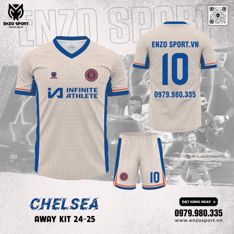 Chelsea Away Kit 2024-2025 Màu Kem