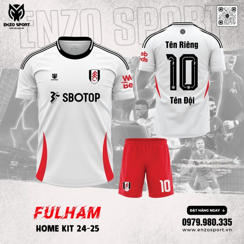 Áo Bóng Đá Fulham Sân Nhà 2024-2025 Màu Trắng