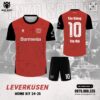 Áo Bóng Đá CLB Leverkusen Sân Nhà 2025 Màu Đỏ Đen