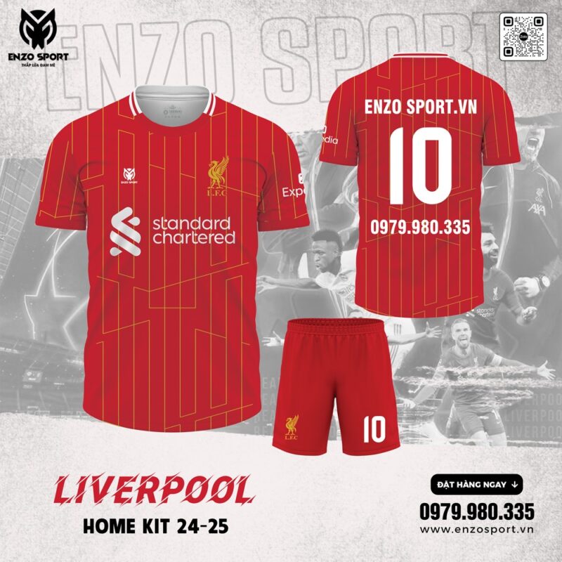 Áo Đấu Liverpool Sân Nhà 2024-2025 Màu Đỏ
