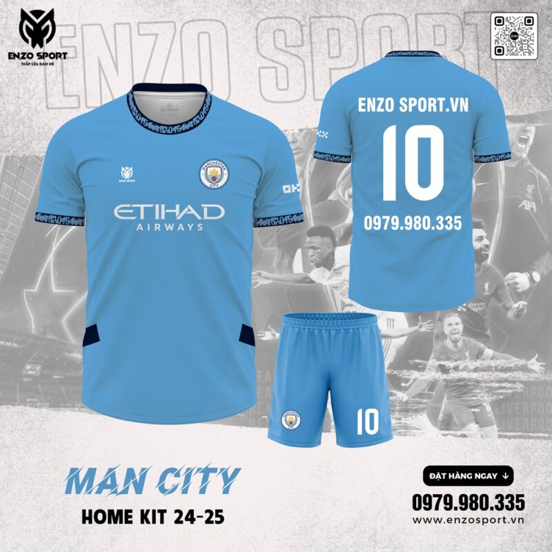 Áo Đấu Manchester City Sân Nhà 2024–2025 Màu Xanh MC
