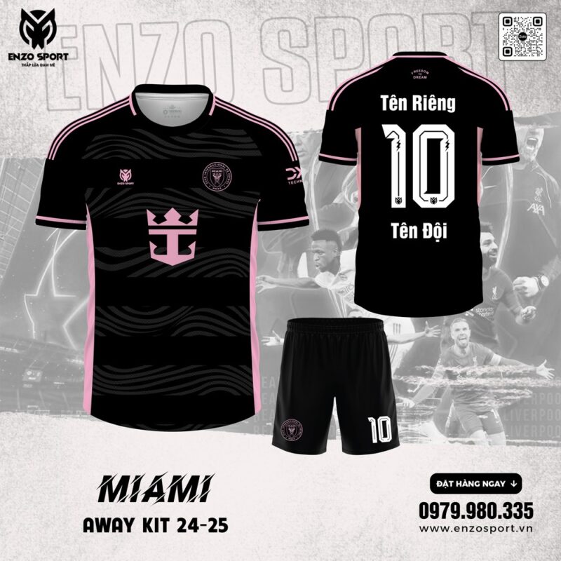 Áo Đấu Miami Away Kit 24-25 Màu Đen