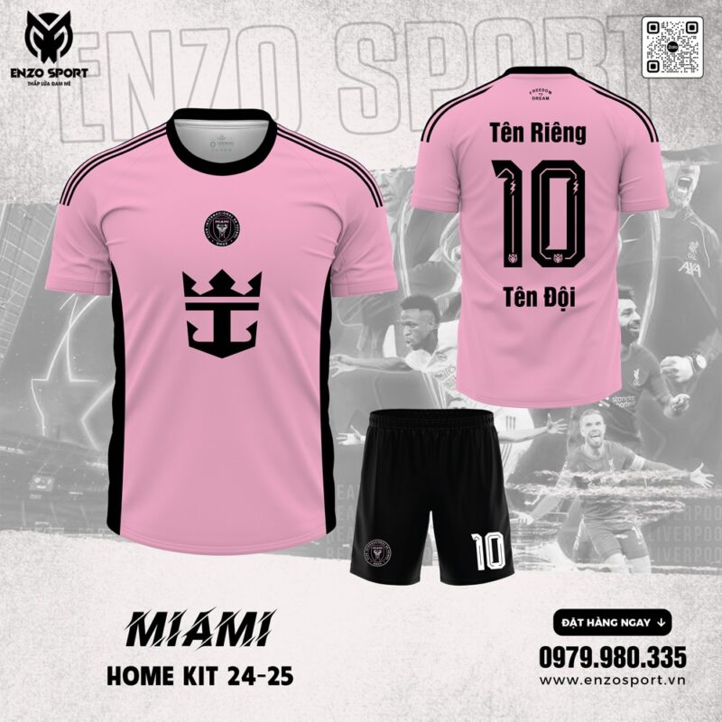 Bộ đồ bóng đá Inter Miami Sân Nhà 2024-2025 – Hồng Cá Tính