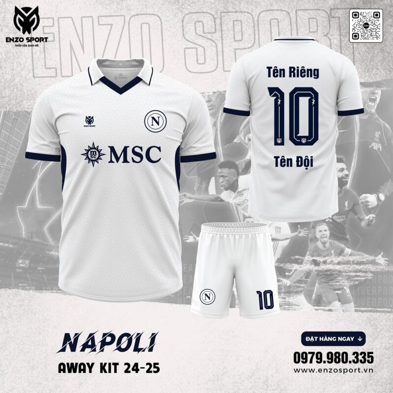 Áo Napoli Away Kit 24-25 Màu Trắng – Enzo Sport