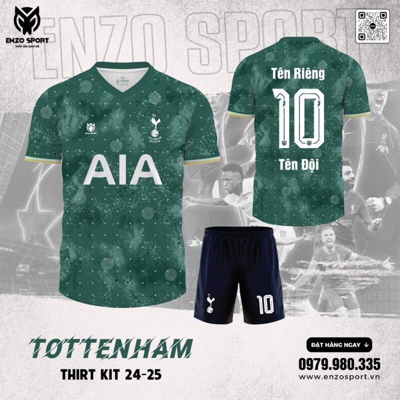 Áo Đấu Tottenham Sân Khách 2025 – Xanh Liver