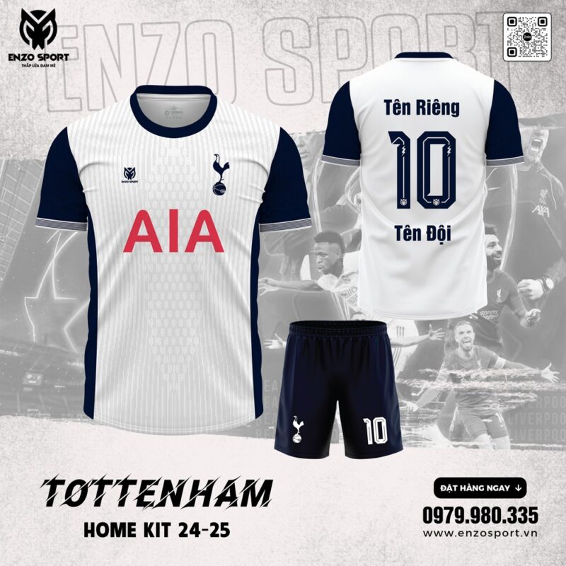 Áo Bóng Đá CLB Tottenham Sân Nhà 2024-2025 Màu Trắng