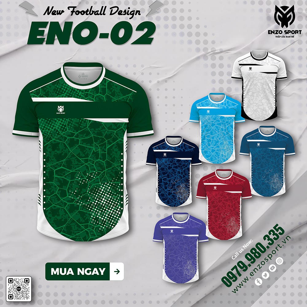 Áo Bóng Đá Không Logo ENO-02 Tổng Hợp