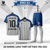 Áo Bóng Đá Không Logo ENO-03 Màu Trắng