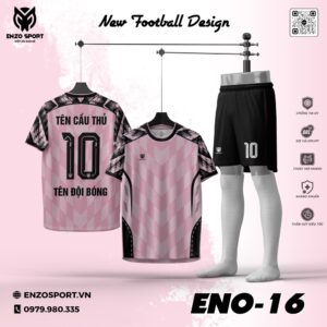 Áo Bóng Đá Không Logo ENO-04 Màu Hồng
