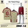 Áo Bóng Đá Không Logo ENO-04 Màu Kem