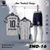 Áo Bóng Đá Không Logo ENO-04 Màu Trắng