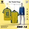 Áo Bóng Đá Không Logo ENO-04 Màu Vàng