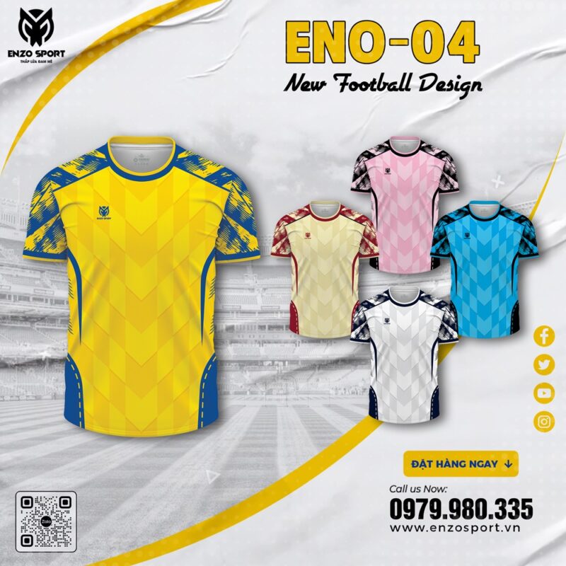 Áo Bóng Đá Không Logo ENO-04 Tổng Hợp