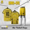 Áo Bóng Đá Không Logo ENO-05 Màu Vàng