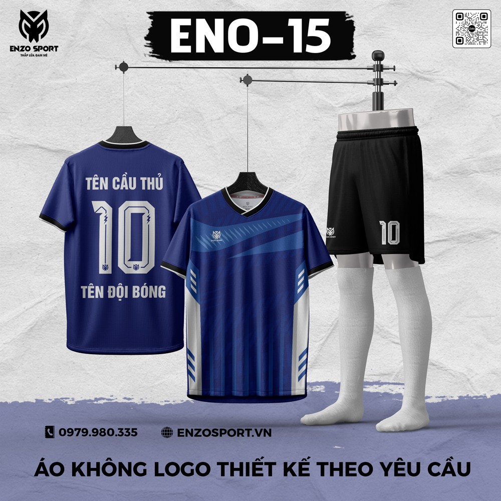 Áo Bóng Đá Không Logo ENO-15 Màu Tím