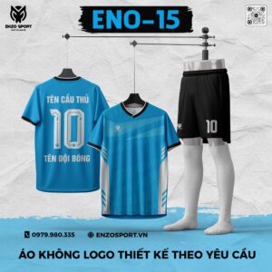 Áo Bóng Đá Không Logo ENO-15 Màu Xanh Dương