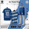 Áo Bóng Đá Không Logo ENO-16 Màu Xanh Dương