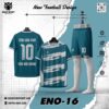 Áo Bóng Đá Không Logo ENO-16 Màu Xanh Lý