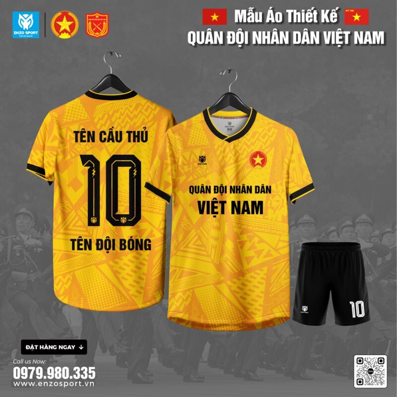 Áo Thể Thao Quân Đội Màu Vàng - Thiết Kế Mạnh Mẽ