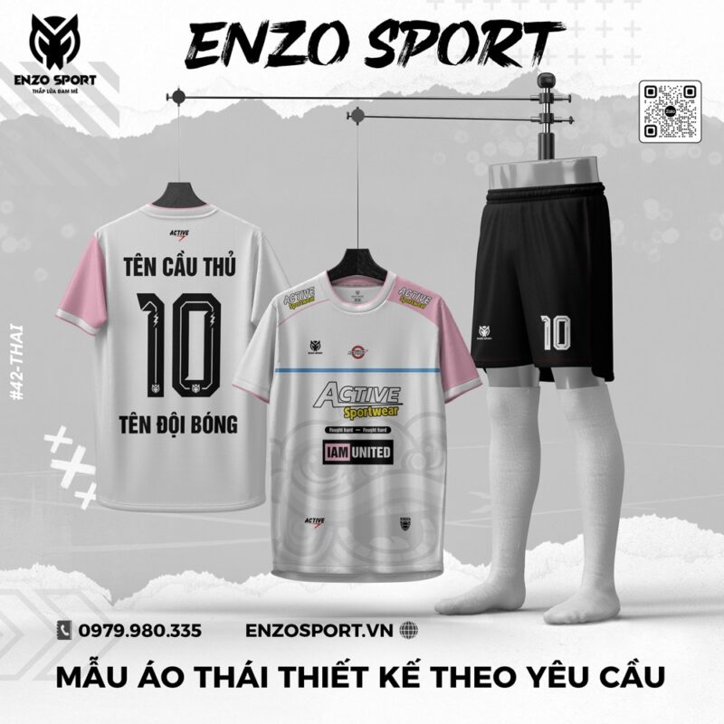 Áo Bóng Đá Thái Lan Màu Trắng Hồng Cá Tính - Thiết Kế Độc Đáo