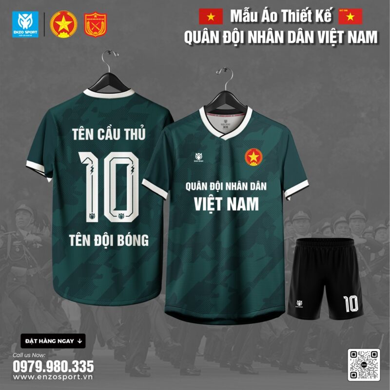 Áo Thể Thao Quân Đội Nhân Dân Việt Nam Màu Xanh