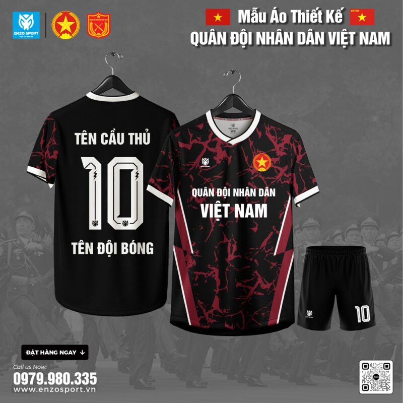 Áo Thể Thao Quân Đội Nhân Dân Việt Nam – Đen Đỏ