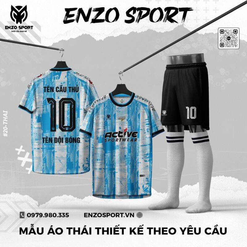 Áo Bóng Đá Thái Thiết Kế - Xanh Ya Năng Động