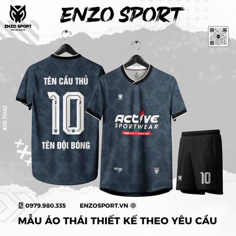 Áo Thể Thao Enzo Sport Xám Đen – Thiết Kế Đậm Chất Thể Thao