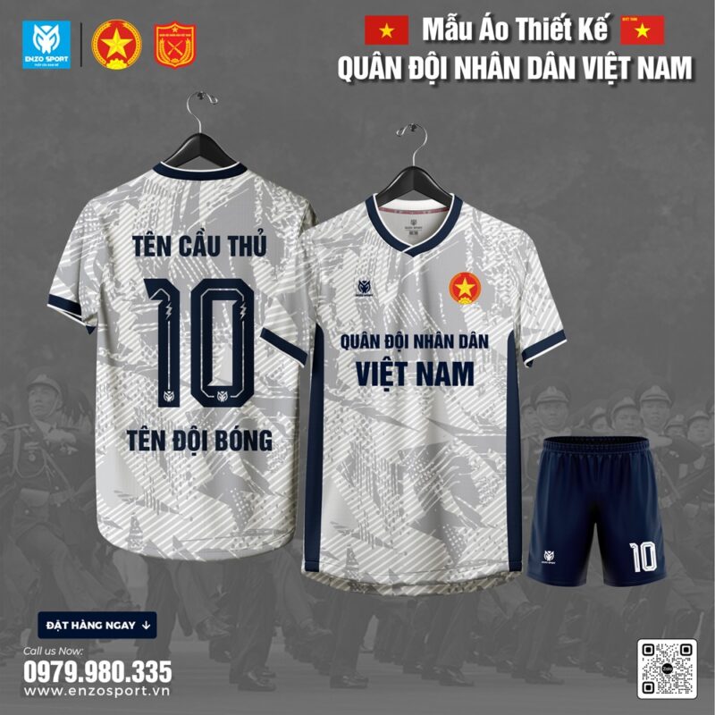 Áo Thể Thao Quân Đội Trắng Xám Họa Tiết Camo