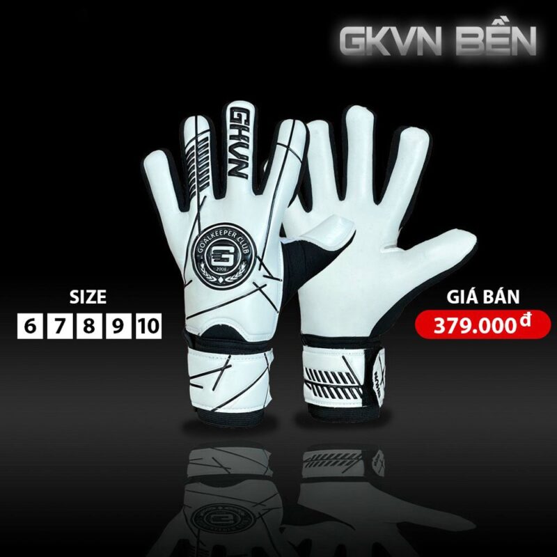 Găng Tay Thủ Môn GKVN Trắng - Phong Cách Tối Giản, Tinh Tế