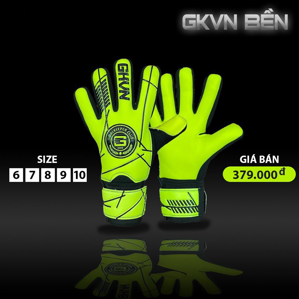 Găng tay thủ môn GKVN BỀN màu neon vàng chuối
