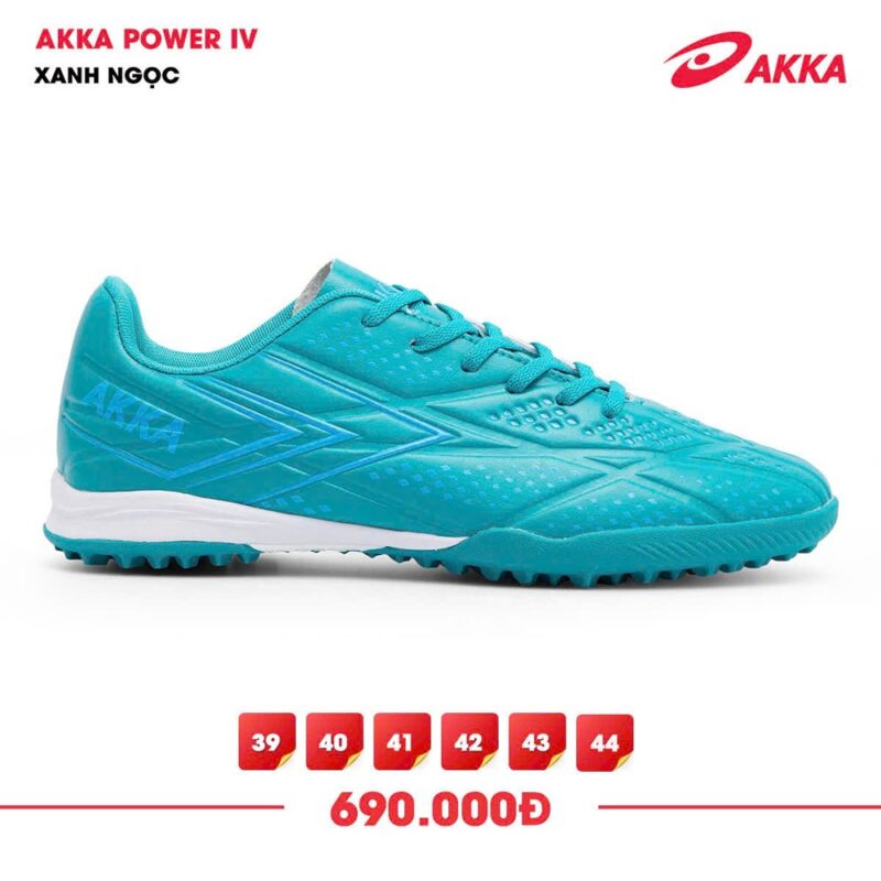 Giày đá bóng AKKA Power IV - Xanh Ngọc