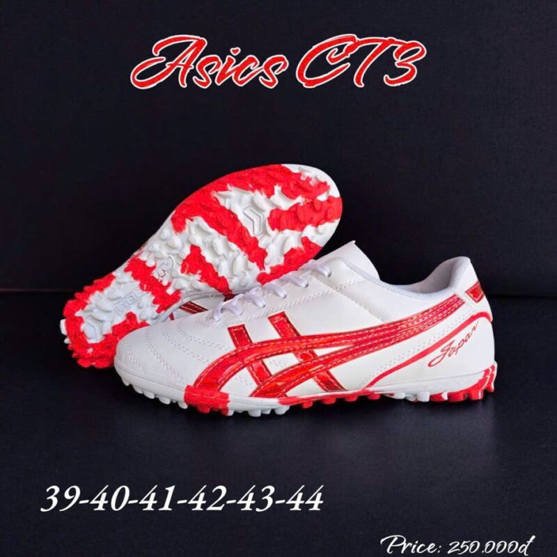 Giày đá bóng Asics CT3 Trắng Đỏ – Phong cách thể thao thanh lịch