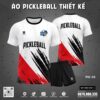 Áo Pickleball Thiết Kế Trắng Đỏ - Năng Động Và Cá Tính