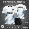 Áo Pickleball Thiết Kế PIC-06 Trắng Xanh Năng Động