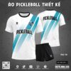 Áo Thể Thao Pickleball Trắng Xanh - Mã PIC-19