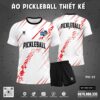 Áo Pickleball PIC-22 Trắng Đỏ Năng Động
