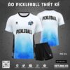 Áo Pickleball Trắng Xanh Dương Gradient - Năng Động & Mạnh Mẽ