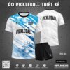 Áo Pickleball xanh trắng xám - Năng động & Mát mẻ