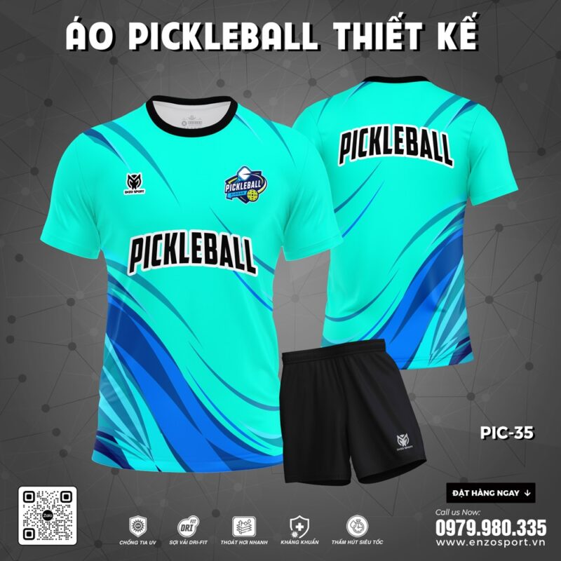Áo Pickleball Xanh Neon Dri-Fit Chống UV