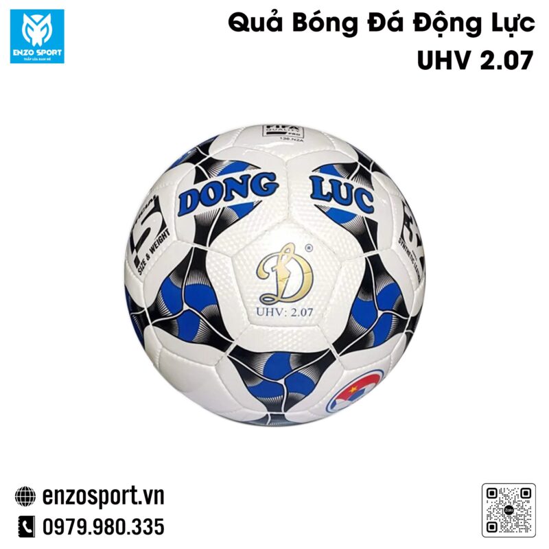 Bóng đá Động Lực UHV 2.07 Trắng Xanh - Chuẩn Thi Đấu Số 5