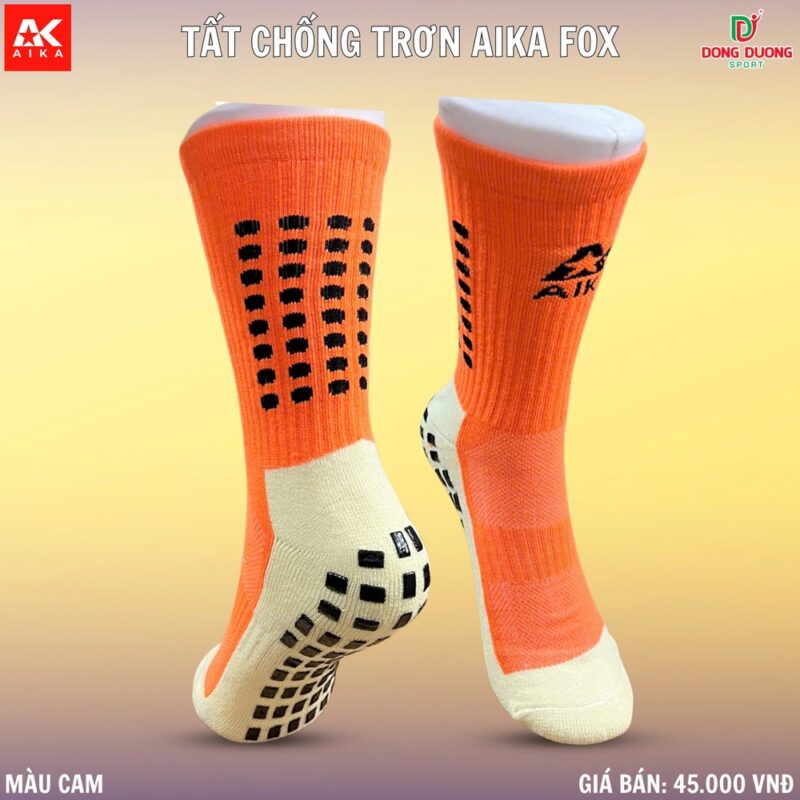 Tất Chống Trơn Ngắn Màu Cam AIKA FOX – Năng Động & An Toàn Khi Vận Động