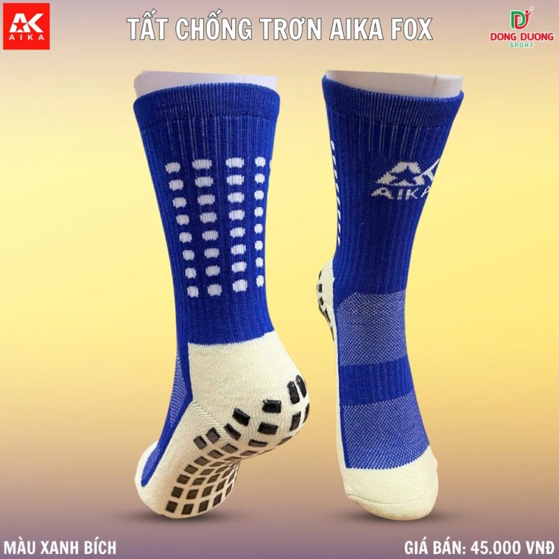 Tất chống trơn AIKA FOX xanh bích thể thao