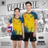 Đồng phục bóng chuyền Enzo Sport VLB-TK28 - Vàng năng động