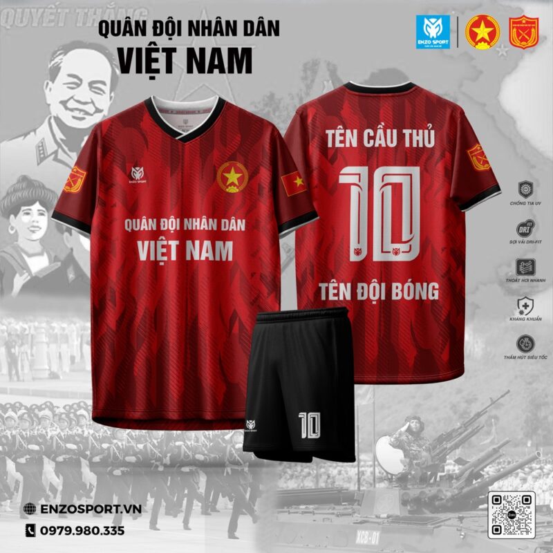 Áo Bóng Đá Quân Đội Đỏ - Tự Hào Sắc Màu Dân Tộc