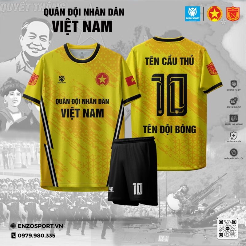 Áo Bóng Đá Quân Đội Màu Vàng – Vẻ Đẹp Năng Động Và Tinh Thần Chiến Thắng