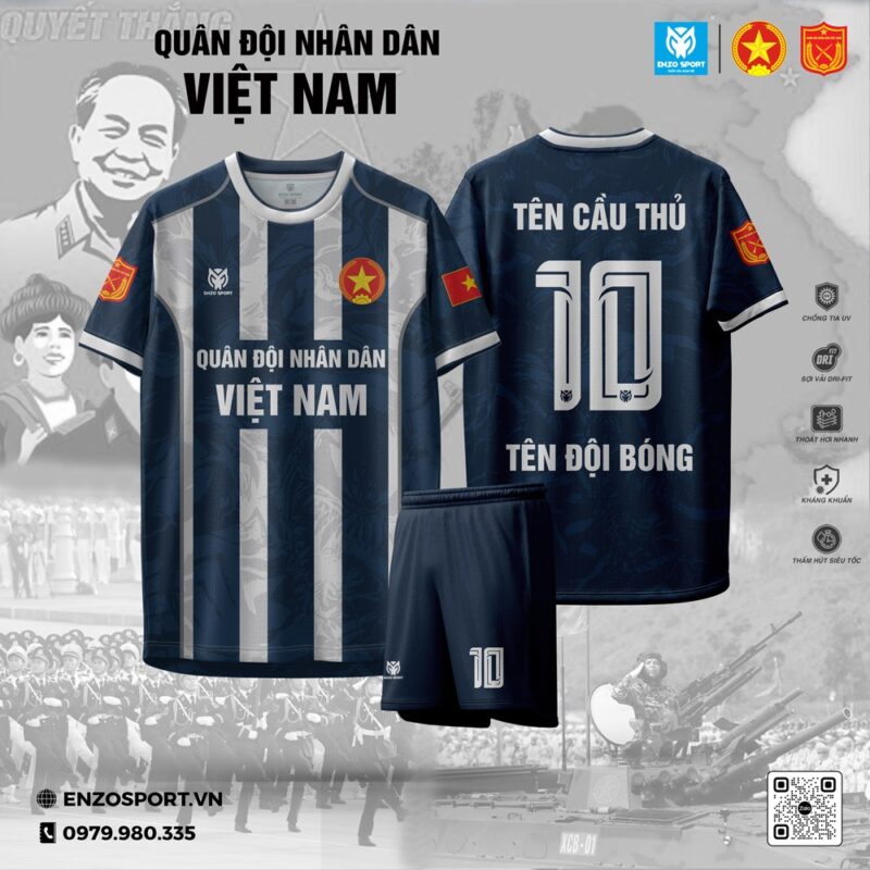 Áo Thể Thao Quân Đội Nhân Dân Việt Nam Xanh Trắng – Tinh Thần Người Lính, Phong Cách Hiện Đại