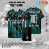 Áo Bóng Đá Quân Đội Xanh Đen Vân Mây
