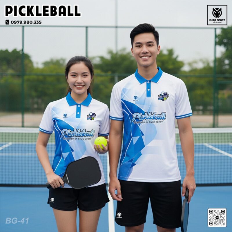 Áo Polo Thể Thao Pickleball Xanh Lam - Năng Động & Chuyên Nghiệp